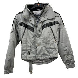 picabo spyder light gray womens full zip snowboard jacket‎ padded  Size: 10
